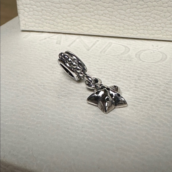 Pandora great shape star dangle crystal cz pave sterling silver s925 ale charm - Picture 3 of 3